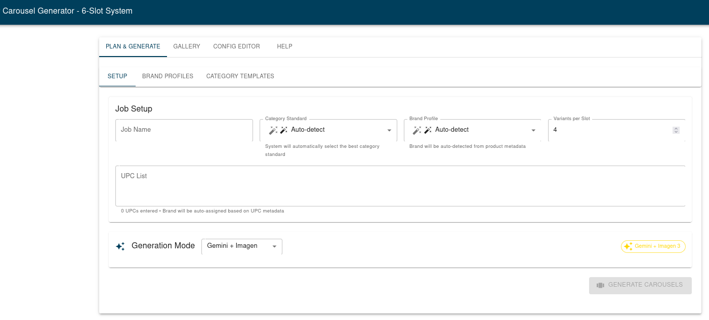 Adaptive Carousel setup